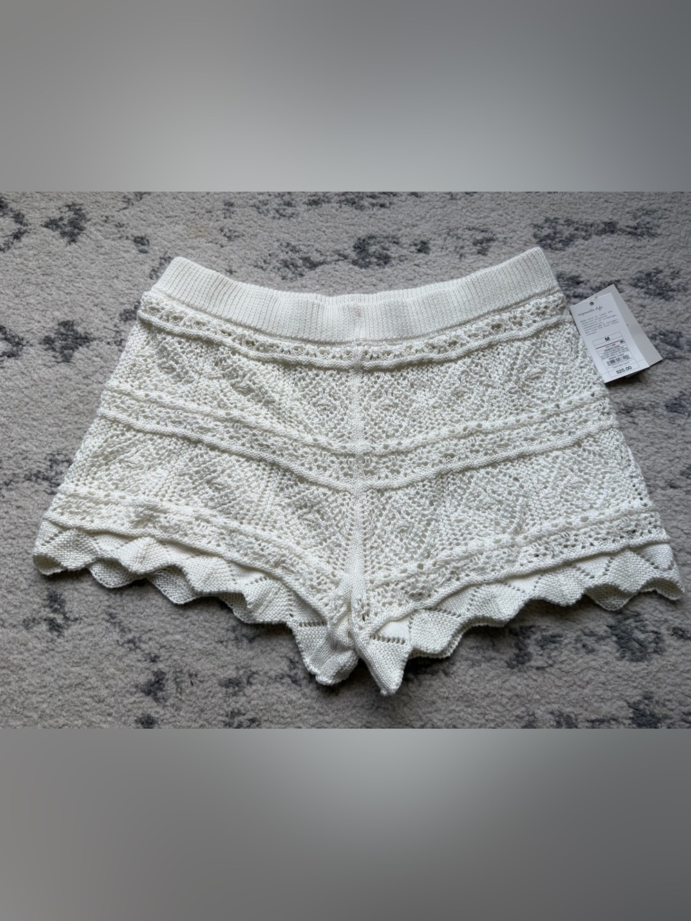 Target-Pull On Women’s Crochet Lounge Shorts – Cream